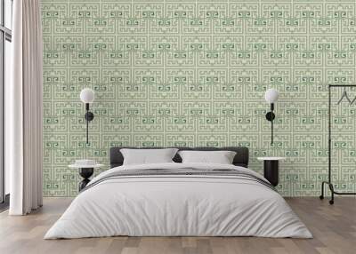 Evoke the beauty of nature with this serene color geometric pattern. Perfect for adding a tranquil and organic touch to your designs. Wall mural