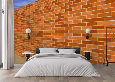 brick wall on the street illustration urban Wall mural