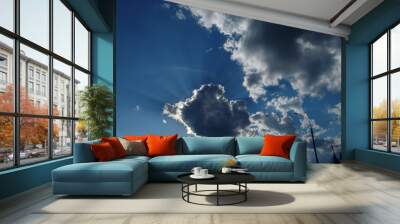 cloud rays 2 Wall mural