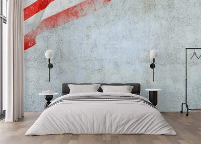 american flag on gray concrete background Wall mural