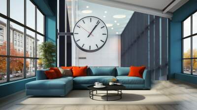 wall clock in the business center  Wall mural