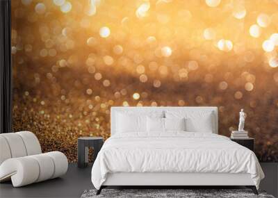 Abstract of christmas and bokeh light with glitter background Wall mural