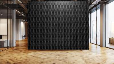 Metal mesh texture on a black background Wall mural