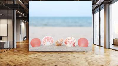 Shellfish on the sand Wall mural