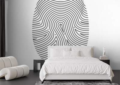 Fingerprint color vector illustration. Wall mural