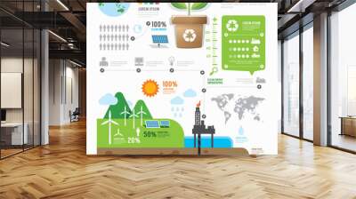 Infographic energy template design . concept vector illustration Wall mural