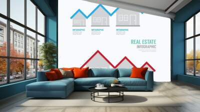 Real Estate Graph Design Infographic. Concept Vector Illustratio Wall mural