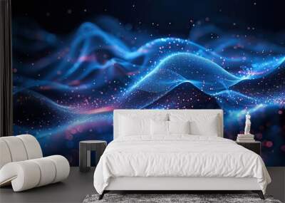 blue graph. Wall mural