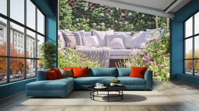 Romantic garden seating Wall mural