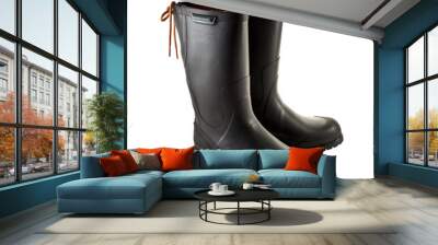 rubber rain boots Wall mural