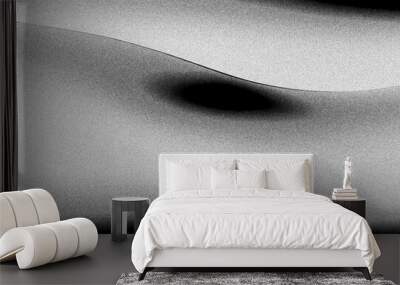 Abstract black and white gray grainy texture gradient background Wall mural