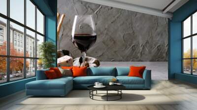 Glass of Red wine Wall mural