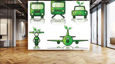 green transportation Wall mural