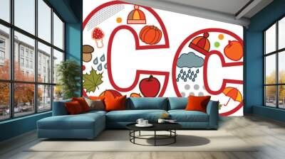 litera c Wall mural