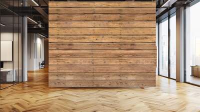 Wooden planks texture with nails in a seamless pattern Wall mural