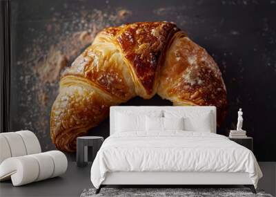 Cinnamon Crescent, delicious homemade gourmet croissant made with cinnamon Wall mural