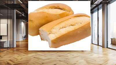 Two crusty, golden brown bread rolls, perfect for sandwiches. Wall mural