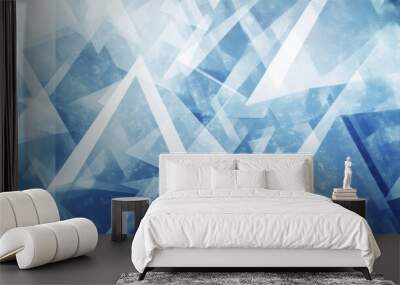 Abstract Blue Layers Wall mural