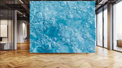 Blue Water Bubbles Wall mural