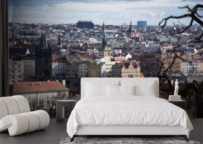 Charles Bridge and Prague skyline Wall mural