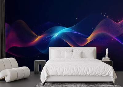 Colorful Abstract Waves Wall mural