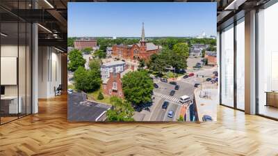 Aerial photo of Salem Massachusetts, USA circa 2024 Wall mural