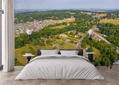 Aerial photo rural homes in York Pennsylvania, USA Wall mural