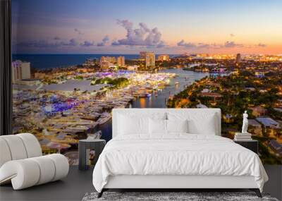 Twilight photo Fort Lauderdale boat show 2019 Wall mural