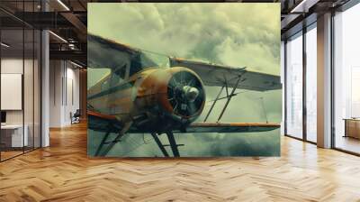 Passenger jet airplane transportation flight aircraft Wall mural