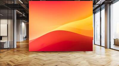 This abstract image shows a flowing red and orange design suggestive of movement and energy Wall mural