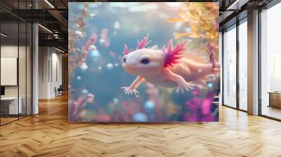 Underwater Axolotl Wall mural