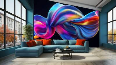 Vibrant Flowing Colors Wall mural