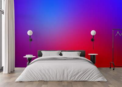 Abstract red and blue background. Gradient, smooth gradation bright design. Backdrop concept banner photo Wall mural