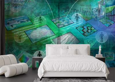 Internet Abstract Wall mural