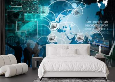 Internet cyberspace Wall mural