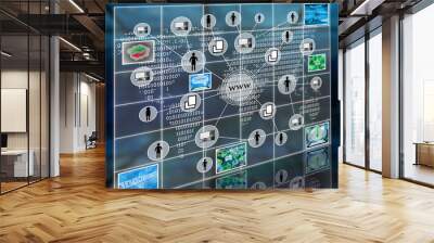 internet interface Wall mural