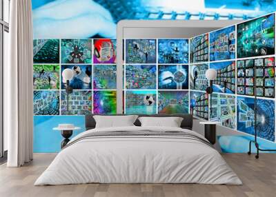 stream information Wall mural