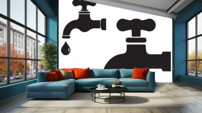 water faucet icon vectors illustration symbol design Wall mural