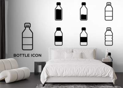 bottle icon set vector design template Wall mural