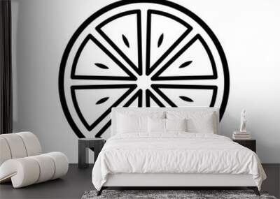 lemon - fruit icon Wall mural