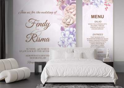 wedding invitation card Wall mural