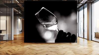 White Wine Glass - Close Up Scene Wall mural