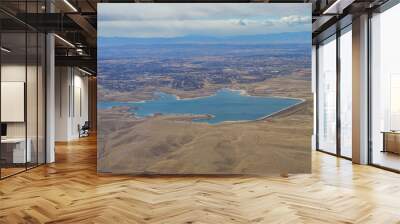 Aerial view of of  suburban of Denver in Colorado  Wall mural