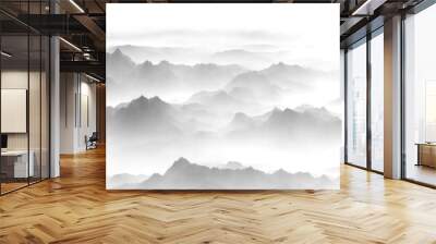 misty mountain landscape Wall mural