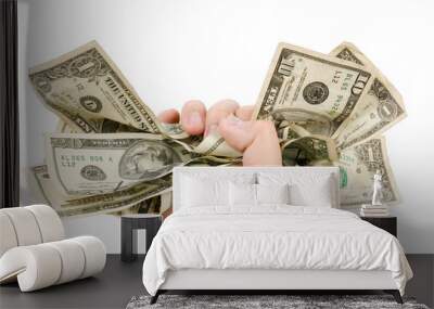 a hand full of us dollars Wall mural