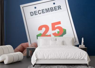 christmas day, calendar december 25 for background Wall mural