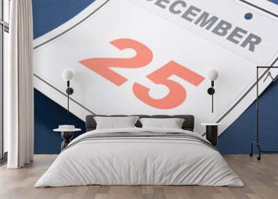 christmas day, calendar december 25 for background Wall mural