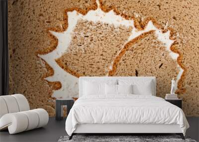 Coffee Roll Cake Wall mural