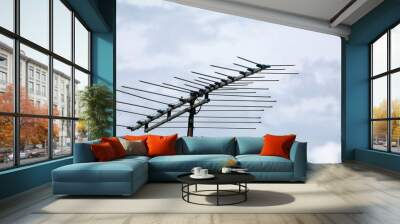 television antenna close up shot Wall mural