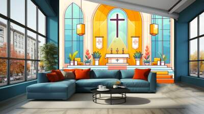 interior church christianity logo Wall mural